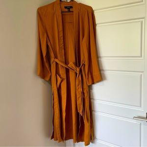 Forever 21 Long lightweight Cardigan, Relaxed Sleeves in Waffle, Size L Womens